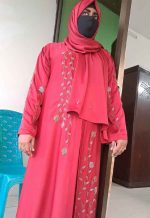 প্রিমিয়াম জেলি ফেব্রিক্স কারচুপি ওয়ার্ক আবায়া - Image 3